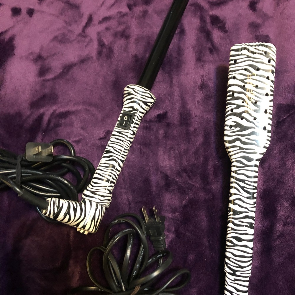 Hair curler and wet to dry hair straightener